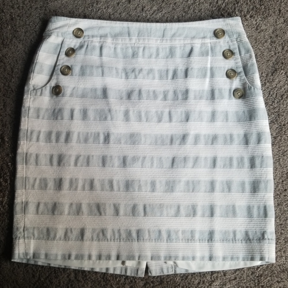 LOFT High Waisted Nautical Skirt
